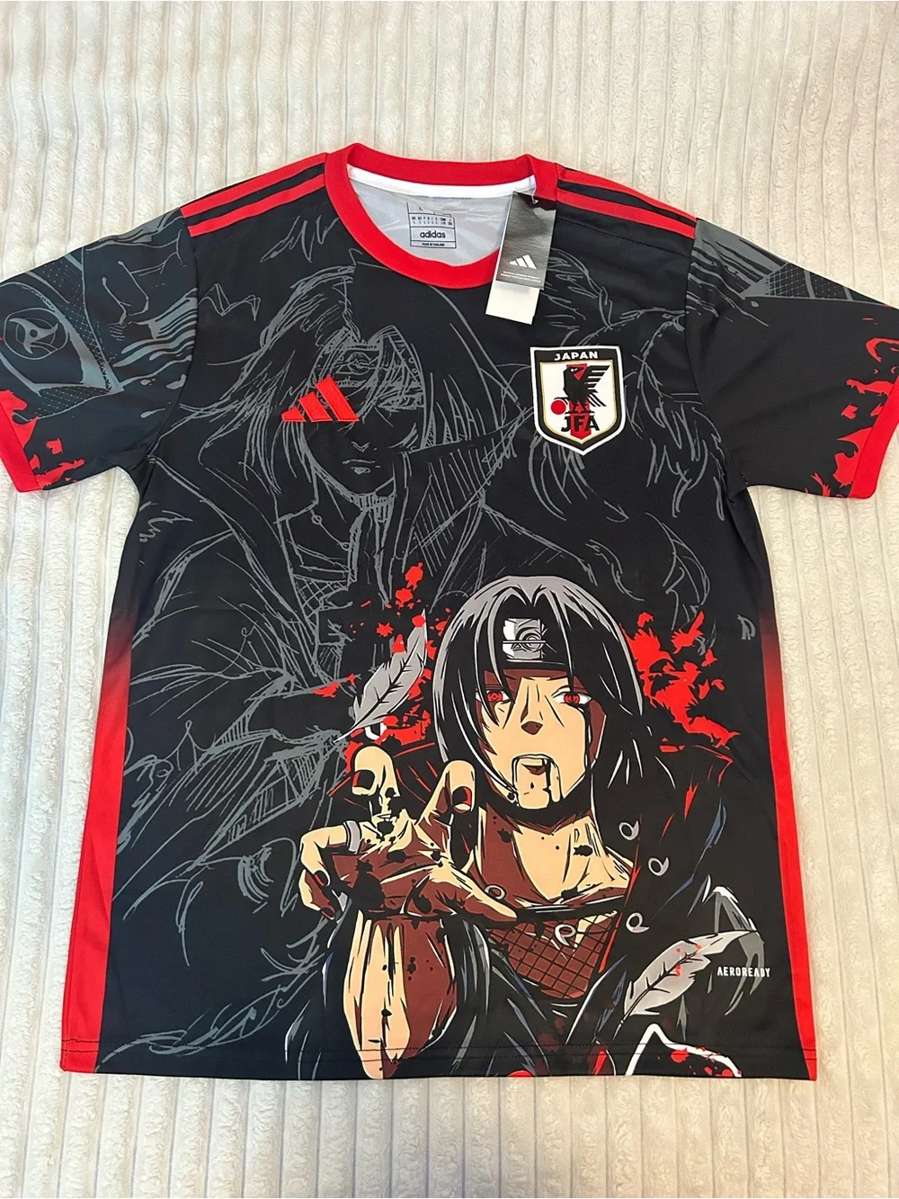 adidas Black & Red Japan Graphic Soccer Jersey